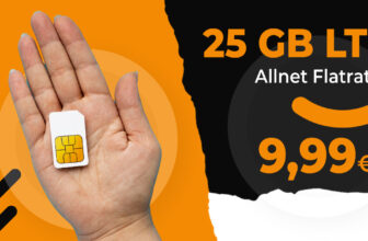 Monatlich kündbar – 25GB LTE und 5G für nur 9,99 Euro monatlich