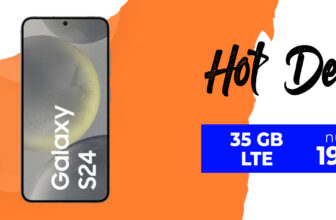 Samsung Galaxy S24 mit Trade-In Bonus (Einsendung Altgerät) für einmalig 99 Euro (statt 199 Euro) mit 35GB LTE nur 19,99 Euro monatlich