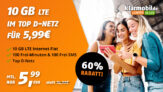 10GB LTE im Vodafone-Netz & 100 Frei-Minuten & 100 Frei-SMS für nur 5,99 Euro monatlich – kein Anschlusspreis – eSim möglich