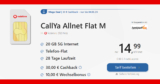 28 Tage Laufzeit – CallYa Allnet Flat M mit 20GB LTE/5G nur 14,99 Euro alle 28 Tage – 30€ Cashback