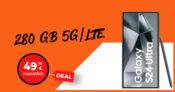 Samsung Galaxy S24 Ultra für einmalig 169 Euro mit 280 GB 5G/LTE nur 49,99 Euro monatlich