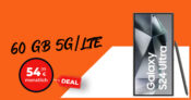 Samsung Galaxy S24 Ultra -256GB – für einmalig 199 Euro mit 60GB LTE/5G und 50 Euro Wechselbonus bei Rufnummermitnahme für 54,99 Euro monatlich