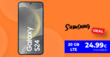 Samsung Galaxy S24 für einmalig 19 Euro mit 20GB LTE und 50 Euro Wechselbonus bei Rufnummermitnahme nur 24,99 Euro monatlich