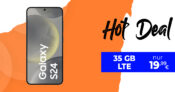 Samsung Galaxy S24 mit Trade-In Bonus (Einsendung Altgerät) für einmalig 99 Euro (statt 199 Euro) mit 35GB LTE nur 19,99 Euro monatlich
