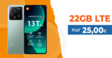 Xiaomi 13T Pro für einmalig 99,95 Euro mit 22GB LTE nur 25 Euro monatlich