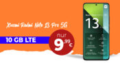 Xiaomi Redmi Note 13 Pro -256GB- für einmalig 49 Euro mit 10GB LTE und 30 Euro Wechselbonus bei Rufnummermitnahme nur 9,99 Euro monatlich